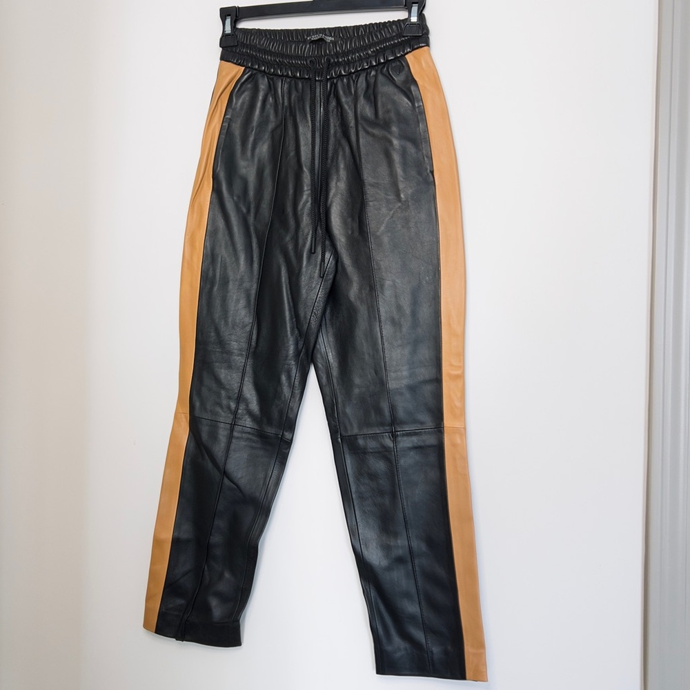 Scotch & Soda Expedition Express Leather Jogger Pants Size XS NWT